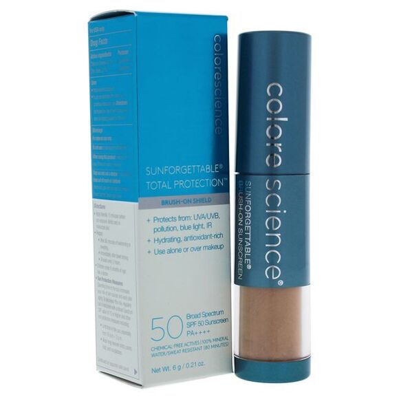 Colorescience Sunforgettable Brush-on Sunscreen SPF 50 - Deep 0.21oz - Picture 1 of 3